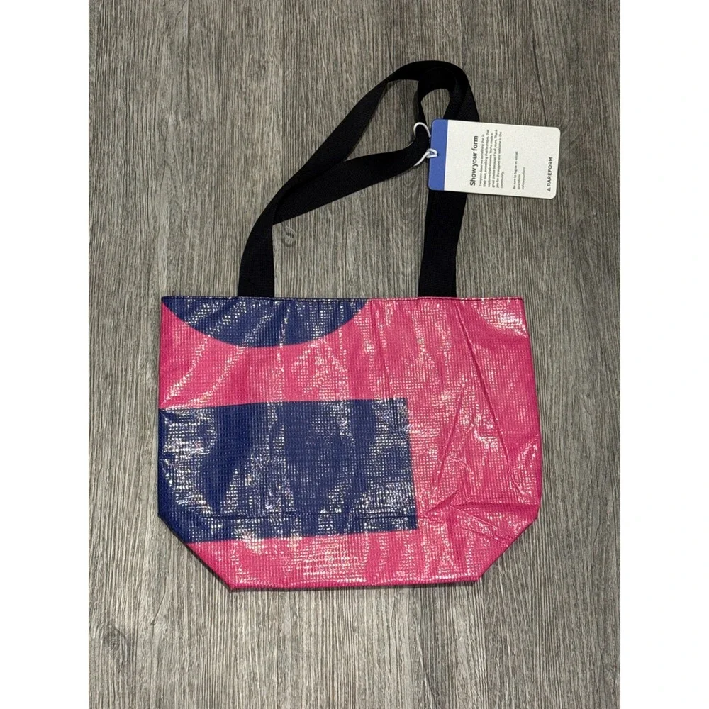 Rareform Mini Blake Tote Bag Pink Navy Blue Repurposed Billboard Vinyl NWT